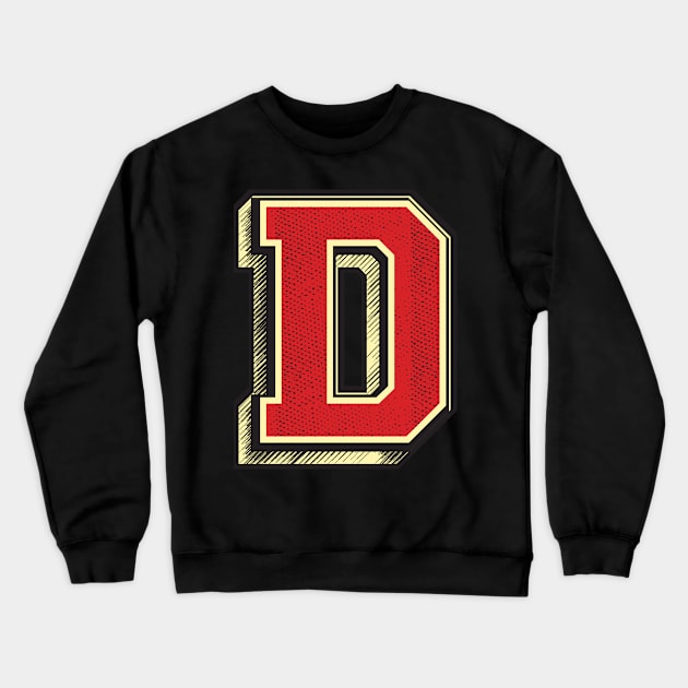 Divine Vintage style Alphabet Letter D ✪ Perfect gift for babies and kids Crewneck Sweatshirt by Naumovski